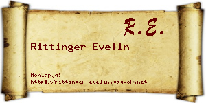 Rittinger Evelin névjegykártya