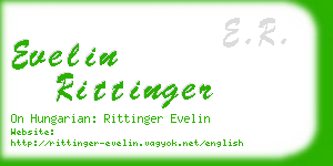 evelin rittinger business card